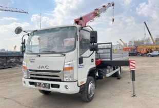 JAC N90-L (9т) КМУ SKYWAY SK508 (3,2т) БОРТ СТАЛЬ 6,2×2,55×0,6 м